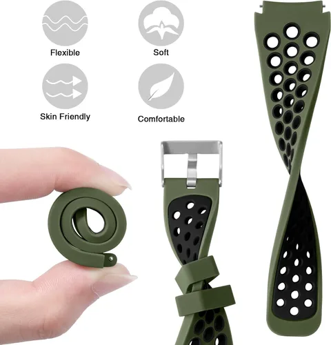 Miniatura 8 de Lerobo Compatible con Samsung Galaxy Watch Band de 1.811 pulgadas/Gear S3 Frontier Classic Watch Bands/Galaxy Watch 3 bandas de 1.772 in 0.866 in