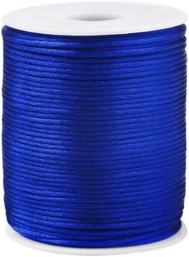 Miniatura 13 de 2.0mm Hilo de Cordón de Seda de Nylon para Cuentas de Macramé, Pulseras, Nudos Chinos, Collares, Joyería 109 Yardas (Verde Oscuro)