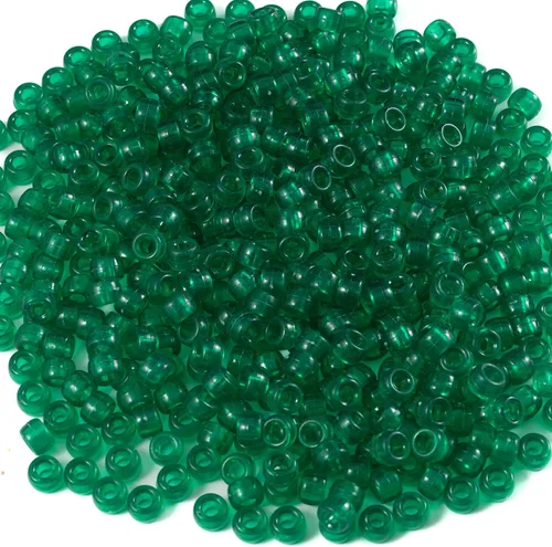 Miniatura 33 de 1000 piezas de cuentas de pony acrílicas de un solo color de 6 x 9 mm a granel para hacer joyas, aretes, trenzado de cabello Azul Oscuro