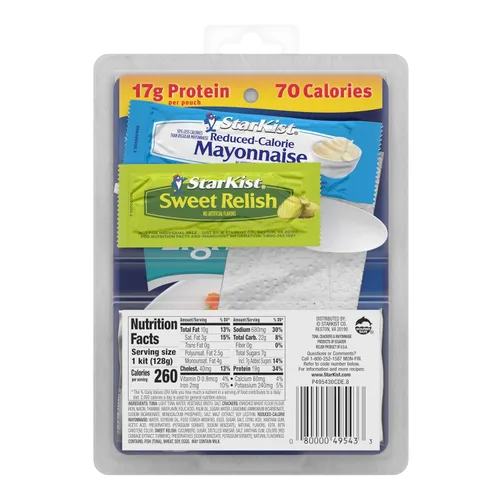 Miniatura 4 de StarKist Lunch-To-Go Mezcla tu propia ensalada de atún, bolsa de atún ligero en trozos, kit de 4.5 onzas, 1 paquete