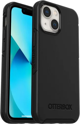 Miniatura 2 de OtterBox Funda para iPhone 13 mini y iPhone 12 mini serie Symmetry - Negro, ultra suave, compatible con carga inalámbrica, bordes elevados