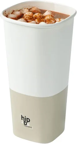 Miniatura 24 de Restaurantware Hip 2 Be Square - Tazas de café de papel de 12 onzas, 25 tazas de café reutilizables a prueba de fugas, tapas se venden por separado