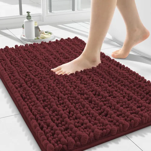 Miniatura 219 de Smiry Alfombras de Baño 24x16 pulgadas, Alfombras de Baño de Chenilla Extra Suaves y Absorbentes, Respaldo de Goma Antideslizante, Lavable a Máquina