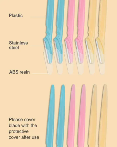 Miniatura 4 de MoHern Herramienta de dermaplaning para cara, 30 piezas de maquinilla de afeitar Dermaplane para la cara, maquinilla de afeitar multiusos