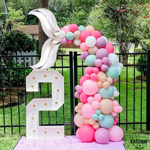 Miniatura 6 de KatchOn Globo azul con cola de sirena de 25 pulgadas, paquete de 6, globos para guirnalda de sirena, globo de aluminio para decoraciones