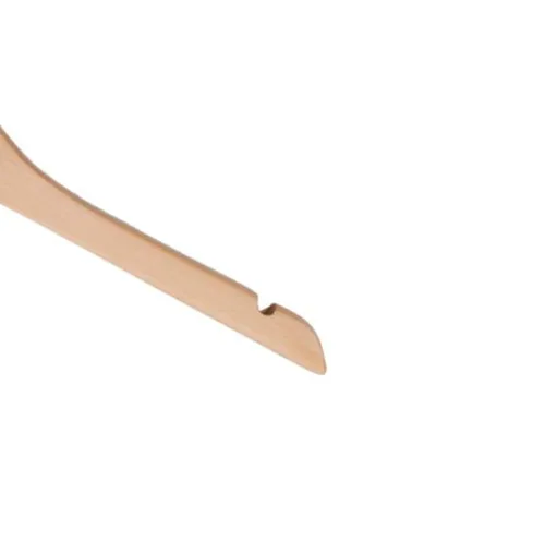 Miniatura 8 de NAHANCO 81-17CH - Percha de madera económica de 17 pulgadas con muescas, gancho cromado, natural (paquete de 100)