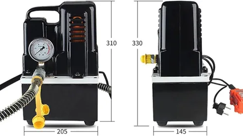 Miniatura 6 de Bomba hidráulica ATO Bomba hidráulica eléctrica de 1.2KW Válvula manual de 220 V de efecto único 10000 PSI Unidad de potencia hidráulica eléctrica
