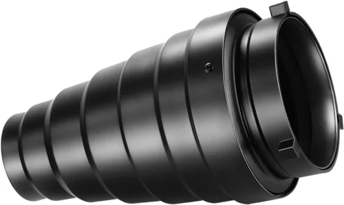 Miniatura 8 de Neewer Kit de Snoot cónico de aleación de aluminio mediano con rejilla de panal y 5 filtros de gel de color para Bowens Mount Studio Strobe