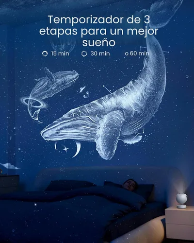 Miniatura 4 de POCOCO Proyector de Estrellas Galaxy para dormitorio con discos de película óptica reemplazables, proyector de luz nocturna de planetario