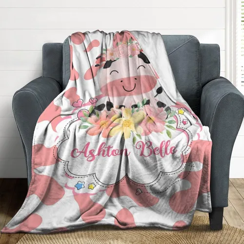 Miniatura 43 de Artsadd Manta de bebé personalizada para niños y niñas con nombre, manta personalizada con nombre de bebé con patrón de unicornio, manta