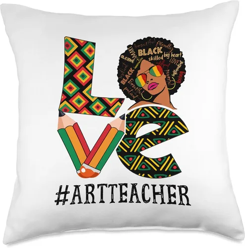 Miniatura 4 de Art Teacher Afro Love African American Black History Month Throw Pillow