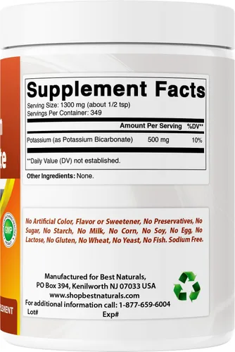 Miniatura 6 de Best Naturals Bicarbonato de potasio puro 1 LB en polvo