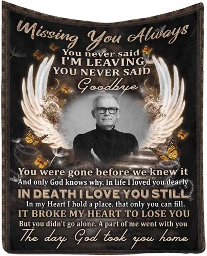 Miniatura 19 de Manta de memoria amorosa personalizada, no Longer be My Side but Forever in My Heart