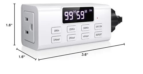 Miniatura 9 de NEARPOW - Temporizador de cuenta regresiva para interiores, temporizadores de apagado automático con pantalla grande, cuenta regresiva
