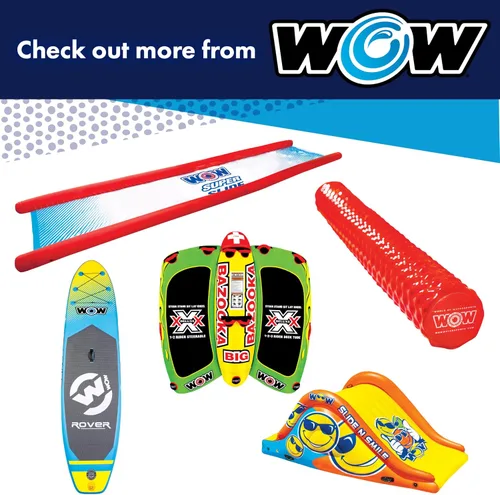 Miniatura 6 de Wow Sports Thriller - Tubo de cubierta remolcable para adultos que navegan en barco, inflable para deportes acuáticos
