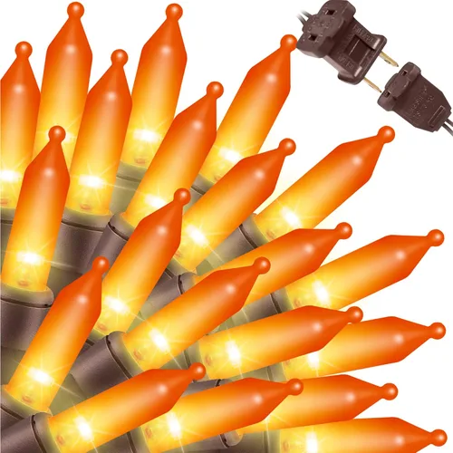 Miniatura 21 de LAMPHOME Cadena de luces navideñas, juego de 100 mini luces incandescentes para uso en interiores y exteriores (Amarillo)