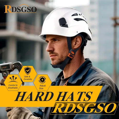 Miniatura 2 de Casco de seguridad industrial RGS-8C rejillas de ventilación ajustables, suspensión de 6 puntos, transpirables, ligeros, cascos para construcción