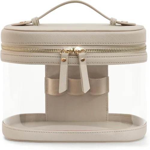Miniatura 43 de Bolsa de maquillaje transparente Popvibe, estuche de cosméticos de viaje con cremallera, bolsa de aseo transparente con cremallera, organizador Malva