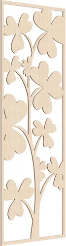 Miniatura 189 de 9 3/8 pulgadas de ancho x 24 3/8 pulgadas de alto x 1/4 pulgadas de alto, Bradford Paneles de pared decorativos de madera de calado, roble rojo rojo