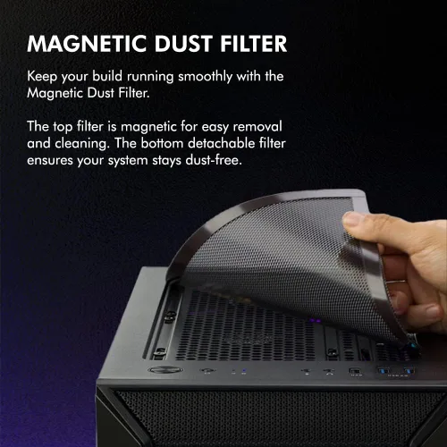Miniatura 5 de Zalman i3 NEO Carcasa de PC ATX de Torre Media, 4 ventiladores RGB fijos preinstalados para alto rendimiento de flujo de aire, puerta oscilante