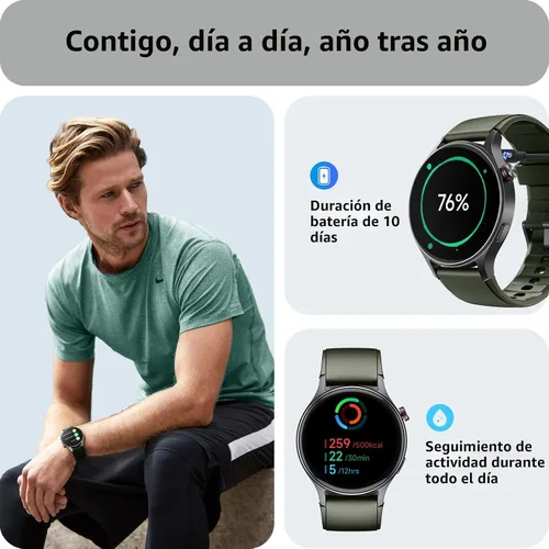 Miniatura 3 de Reloj inteligente para hombres y mujeres, responder/hacer llamadas, rastreadores de actividad con pantalla ultra clara AMOLED con monitor