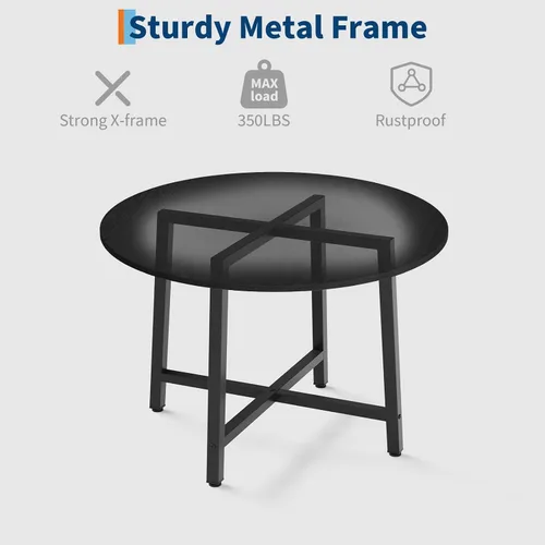 Miniatura 5 de IDEALHOUSE Mesa de comedor redonda de 31.5 pulgadas para 2-4, mesa de comedor de cocina pequeña para ahorrar espacio, mesa de cocina circular