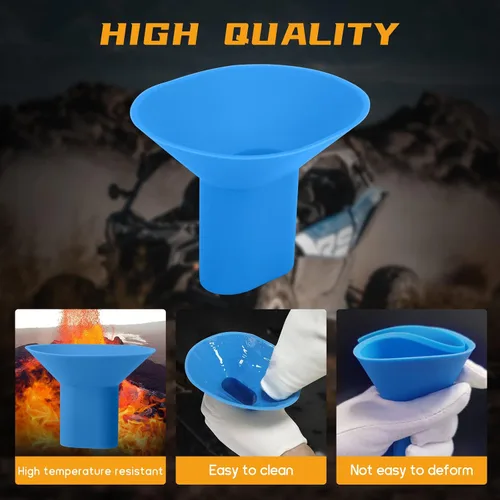 Miniatura 4 de Embudo de aceite UTV compatible con Can-am Maverick X3 Defender Embudo de cambio de aceite de silicona flexible, embudo de placa deslizante