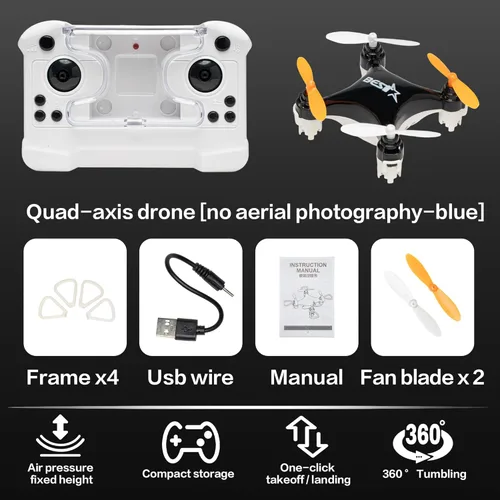 Miniatura 6 de Drone Mini Aviones de Control Remoto Nuevo Juguete para Niños Micro Aviones Altura Fija Quadcopter Gadget Electrónico (Versión Doble Batería-Negro)