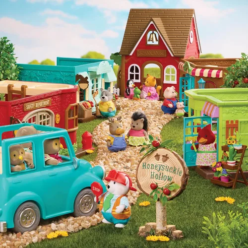 Miniatura 4 de Li'l Woodzeez Pass – the – Pasta Restaurant Playset – Juego de casa de muñecas de 41 piezas con mesa, bancos, comida y accesorios para juegos de rol