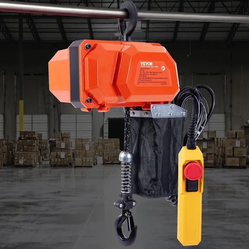 Miniatura 8 de VEVOR Polipasto eléctrico de cadena, capacidad de carga de 330 libras, altura de elevación de 10 pies, velocidad de 10 pies/min, 120 V, grúa