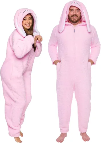 Miniatura 23 de Funziez! Mameluco de sherpa ajustado para adultos, disfraz de Halloween de animales, traje de cosplay de una pieza de felpa para mujeres y hombres