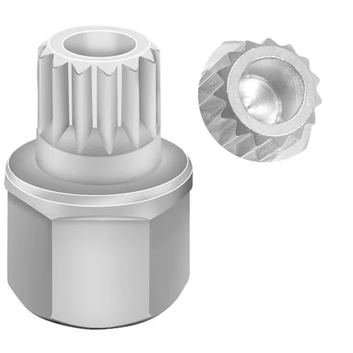 Miniatura 9 de Llave de tuerca de bloqueo de rueda de 11/15PT compatible con BMW, enchufe de tuerca de bloqueo de rueda AdaPTer, herramienta de extracción