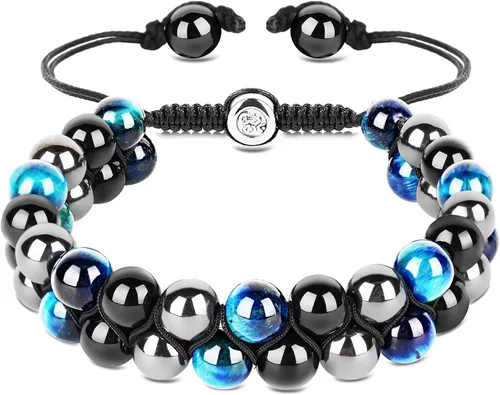 Miniatura 24 de Triple Protection Bracelet, CARPDIM Evil Eye bracelet and Black Obsidian evil eye Beads Bracelet for Men Women Healing Bracelets Bring Good Luck