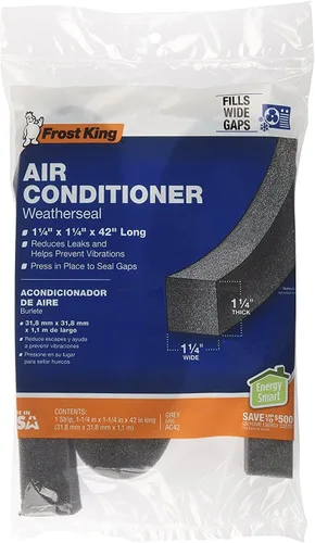 Miniatura 3 de Frost King AC42H - Cinta de sellado para aire acondicionado, 1-1/4 x 1-1/4 x 42 pulgadas, color negro