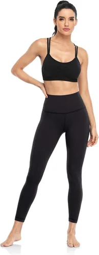 Miniatura 4 de HeyNuts Leggings esenciales, pantalones suaves de cintura alta, pantalones de compresión para entrenamiento atlético, pantalones de yoga