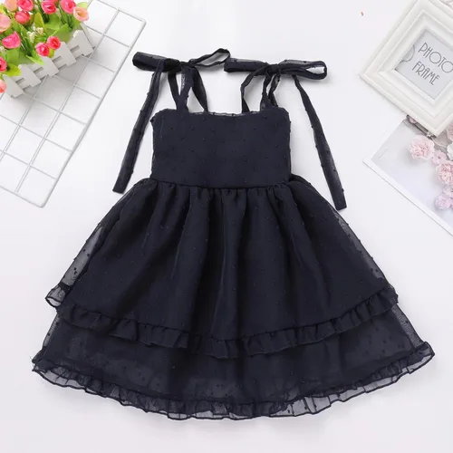 Miniatura 5 de Vestido de tul de verano para niña pequeña, vestido floral de fiesta de cumpleaños, vestido de boda para niña de las flores, vestido casual