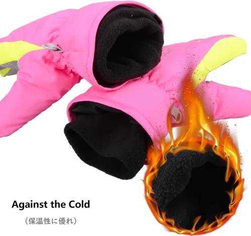Miniatura 5 de JEELAD Guantes de nieve para niños, guantes de esquí de invierno, guantes de snowboard para niños y niñas, guantes de nieve de invierno