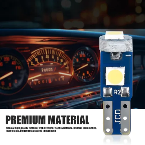 Miniatura 4 de Paquete de 20 luces LED T5 para tablero de automóvil, bombilla de luz 3030-3SMD de repuesto con enchufe de bloqueo giratorio, bombilla LED