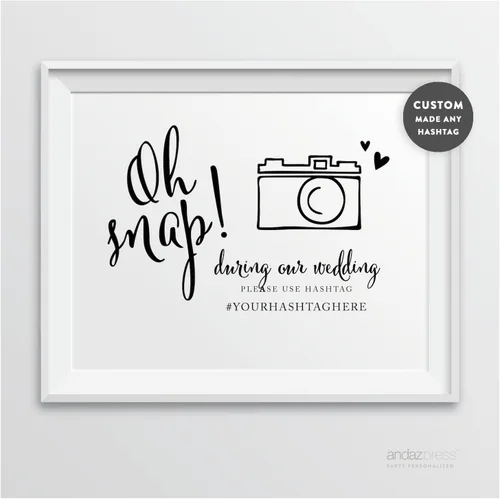 Miniatura 27 de Andaz Press Letreros de fiesta de boda, impresión formal en blanco y negro, 8.5 x 11 pulgadas, suite de novia, vestidor, paquete de 2