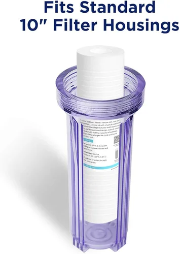 Miniatura 7 de Membrane Solutions Cartucho de filtro de agua de sedimentos ranurados (paquete de 6), filtro de agua de 5 micrones para toda la casa, reemplazo