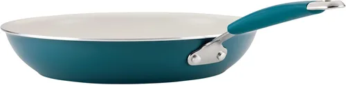 Miniatura 12 de Rachael Ray Cucina Sartén antiadherente de cerámica/Sartén, 12.5 pulgadas antiadherentes Sartén abierta, apta para lavavajillas - Azul marino