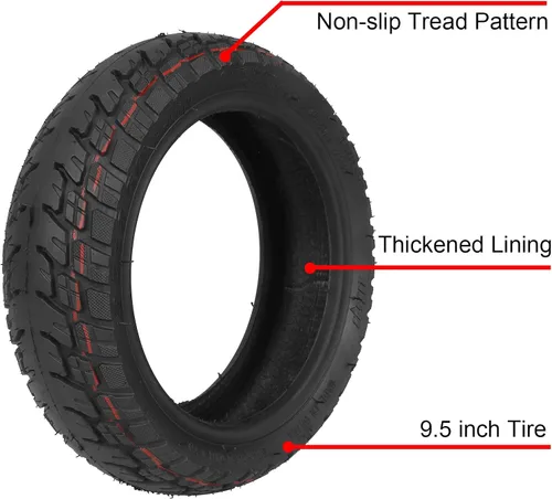 Miniatura 3 de MIMIRACLE Neumático todoterreno sin cámara de 9.5 x 2.50 para scooters eléctricos Niu KQI3, duradero, antideslizante, fácil de instalar