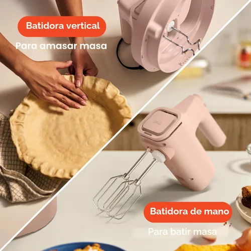 Miniatura 3 de bella Batidora de mano y de pie de 3.5 cuartos, mezcladora eléctrica 2 en 1 con tazón, gancho para masa, batidor y batidor de huevos, mezcladora