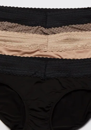 Miniatura 4 de Warner's Paquete múltiple de bragas hipster de algodón con encaje elástico para mujer