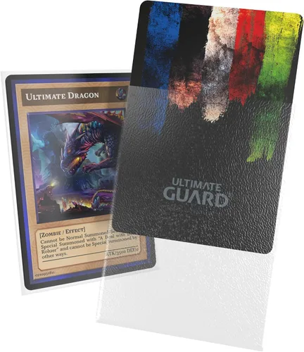 Miniatura 42 de Ultimate Guard Fundas exteriores para cartas Cortex, 100 fundas estándar de tamaño TCG, 66 x 91 mm, con respaldo negro, acabado brillante, sin PVC