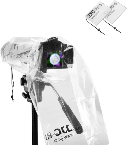 JJC Funda de lluvia para cámara DSLR, protector de manga para canon, Nikon, Fujifilm, Sony, Olympus, Panasonic, Pentax Sigma, con una lente de hasta