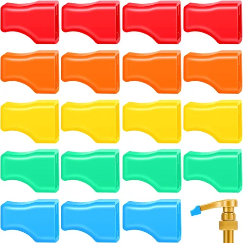 Miniatura 10 de Zhehao 20 tapas de goma para bomba de jarabe de café, tapas de goma para bomba de jarabe, dispensador de vertido, botella de licor de aceite, Negro