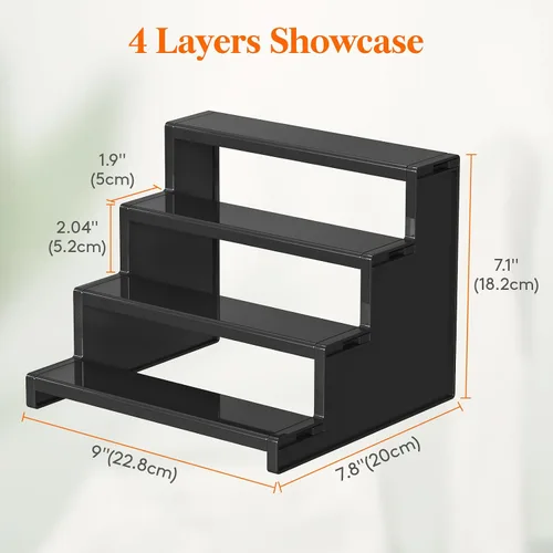Miniatura 6 de Lifewit Organizador de Colonia para Hombres, Soporte de Perfume de Plástico de 4 Niveles, Montaje sin Herramientas, Estante de Exhibición
