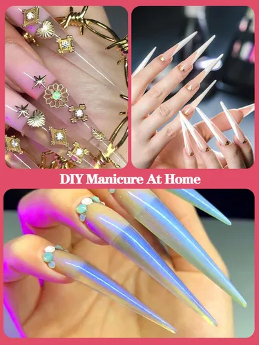 Miniatura 6 de 312 piezas de puntas de uñas de tacón extra largas para uñas acrílicas profesionales, puntas de uñas de tacón de media cubierta 4XL, extensión