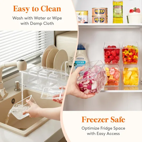 Miniatura 6 de Lifewit Set para servir barra de tacos para fiesta con 5 contenedores (2.5 tazas) y componentes, organizador grande refrigerado con hielo
